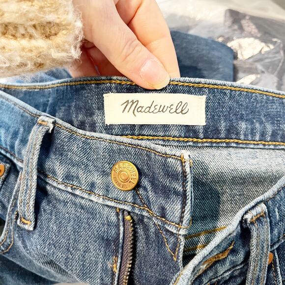 Madewell High Rise Raw Hem Perfect Vintage Jeans Blue 25 - Picture 2 of 12